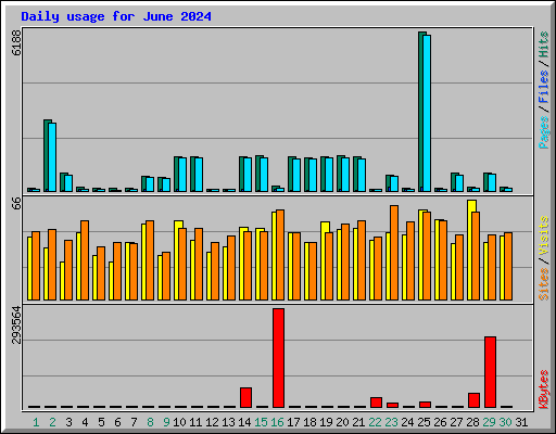Daily usage for June 2024