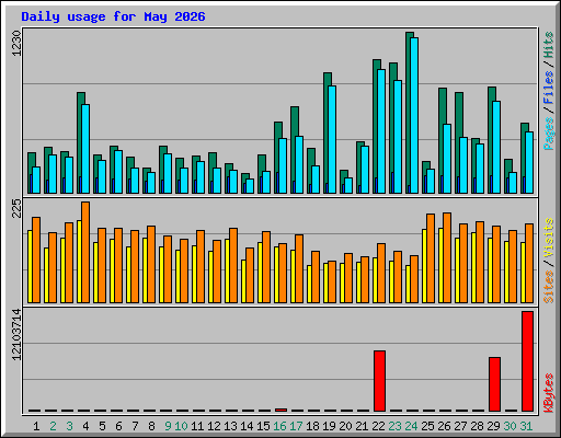 Daily usage for May 2026