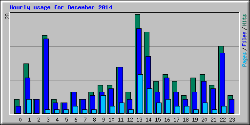 Hourly usage for December 2014