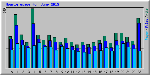 Hourly usage for June 2015