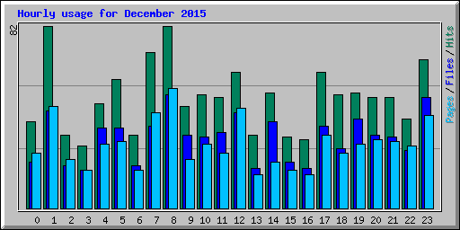 Hourly usage for December 2015