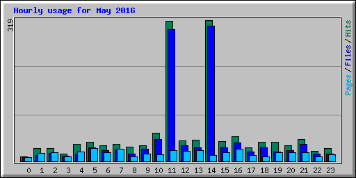Hourly usage for May 2016