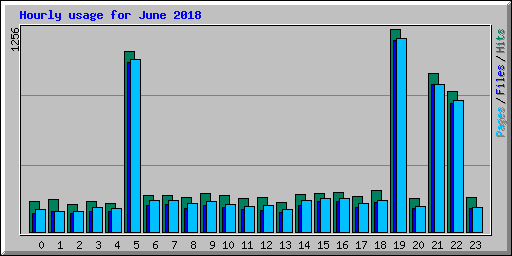 Hourly usage for June 2018