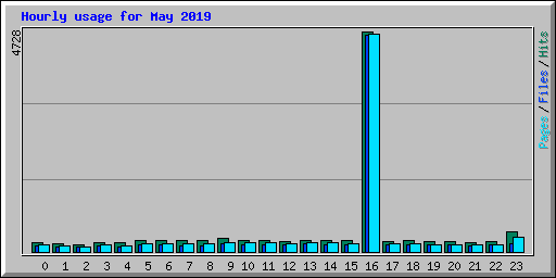 Hourly usage for May 2019