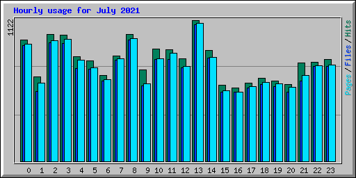 Hourly usage for July 2021
