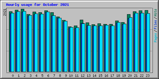 Hourly usage for October 2021