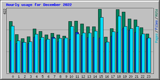Hourly usage for December 2022