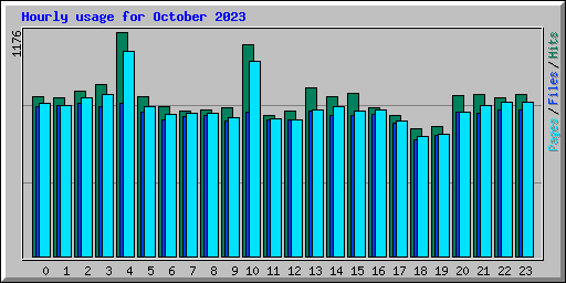 Hourly usage for October 2023