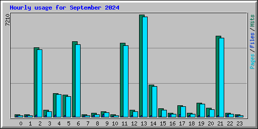 Hourly usage for September 2024