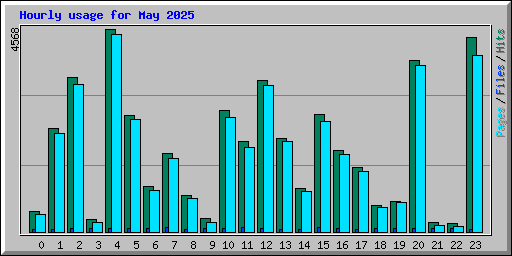 Hourly usage for May 2025