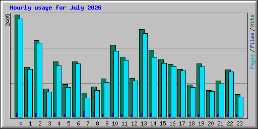 Hourly usage for July 2026